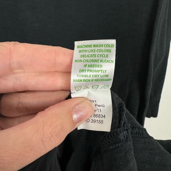 Lilly Pulitzer | Cassie Black Slub Pima Cotton 3/4 Sleeve T-shirt Mini Dress - Picture 9 of 9